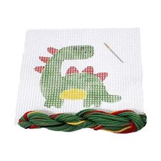 Kit p/Aprender a Bordar - Dinossauro - Kits for Kids