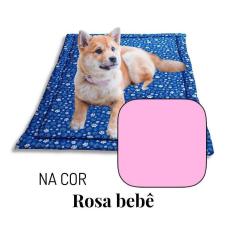 Colchonete Cama Pet Porte Médio 80X60 Impermeável - Rosa