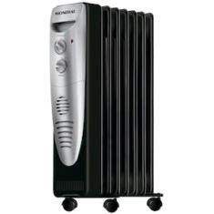 Aquecedor a Óleo Mondial A-06 - Preto e Prata