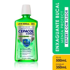 Enxaguante Antisséptico Bucal Cepacol Expert Menta Protect +Flúor 500ml 500ml