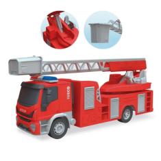 Miniatura Caminhão De Bombeiro Iveco Tector Com Acessórios Usual