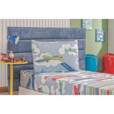 Jogo De Lençol Bouti De Solteiro 2 Pç Avião - Nathalia Enxovais