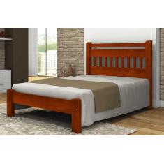 Cama Queen Size Antares de Madeira Maciça Angelim Pedra/Tauari - Cor M