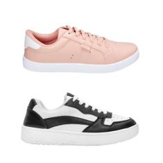 Kit 2 Pares Tênis Feminino Casual Básico Cadarço Modernos - Mendii, Pr