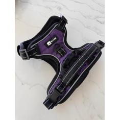 ROOSK Peitoral para cães | Sem puxar, refletivo, ajustável em 4 direções com suporte para bolsa de cocô | Conforto máximo, macio, acolchoado à prova d'água Oxford com malha de ar | 2 clipes de coleira