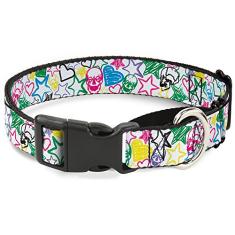 Buckle-Down Coleira de cachorro Martingale - Crânios de moicano - SEM estrela