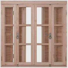 Janela de Madeira Veneziana 120x200cm Pantográfica ewk 376 Rondosul