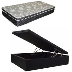 Cama Baú com Colchão Molas Ensacadas 1,10 X 1,88
