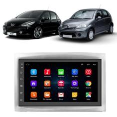 Kit Central Multimídia Android Peugeot 307 Citroen C3 2002 A 2012 7 Po