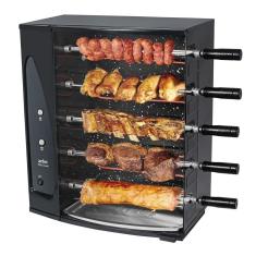 Churrasqueira Elétrica Rotativa Arke Vitta Smart-05 com 5 Espetos e Bandeja Coletora 220V