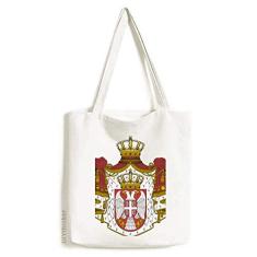 Bolsa de lona com emblema Nacional Sérvia Bolsa de compras casual