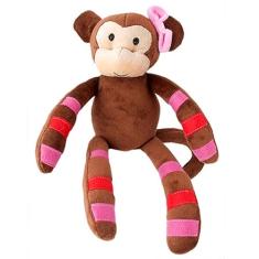 Macaca de Pelúcia Mima Marrom 41 cm Antialérgica