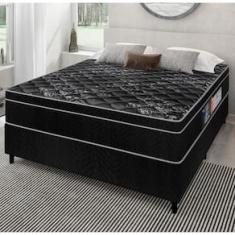 Cama Box de Casal Portobel Diplomata Orthopedic com Espuma D-33 65x138x188cm - Preto