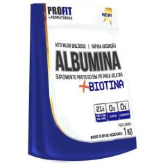 Albumina Com Biotina 1 Kilo Profit 0 Açúcar Morango