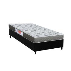 Conjunto Box Solteiro: Colchão Espuma Orthoflex D45 Comfortpedic + Base crc Suede Black(78x188)