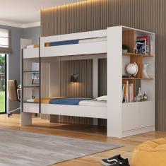 Beliche Jonava 2 Portas Com Estante Branco-nogal