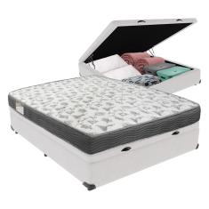 Conjunto Ortobom Iso100 D33 Casal Com Box Baú Branco