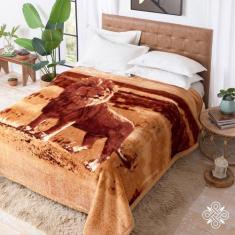 Cobertor Casal Jolitex Raschel Plus Leão 1,80 x 2,20m