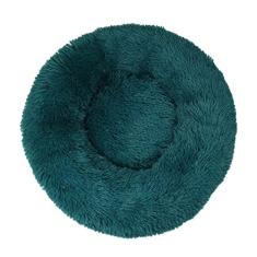 Cama de cachorro calmante e cama de gato, Cama redonda aconchegante para cães macios e aconchegantes, pelúcia sintética fofa almofada para cães e gatos pequenos, diâmetro 32 cm