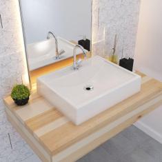 Kit Cuba RT49 Torneira C50 e Válvula 1 Polegada ABS Compace Bege