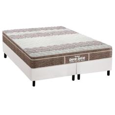 Cama Box Queen: Colchão Ortopédico Probel D33/EP Guarda Costas Próintense Plus + Base CRC Suede White(158x198)