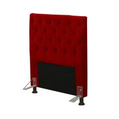 Cabeceira Cama Box Solteiro 90cm Cristal Veludo Vermelho - JS Móveis, 