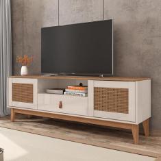 Rack Sala Esmeralda para TV até 60 Polegadas Pés em Madeira - Casa D, 