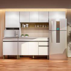 Cozinha Compacta Line 9 Portas 1 Gaveta Supremo/Freijo - Kits Paraná, 