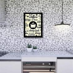 Quadro Decorativo Quadros On-Line Café Palavras 34x23cm