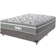 Cama Box e Colchão Evolution Molas Ensacadas Casal Probel, Cinza