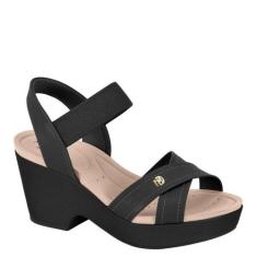 Sandália Feminino Salto Alto Anabela Conforto Modare 7137117, Preto, 3