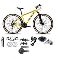 Bicicleta Aro 29 Absolute Nero 5 Câmbios 27v Shimano Altus Freios Hidráulicos Pneu Com Faixa - Amarelo Tam.17