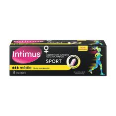 Absorvente Interno Intimus Sport Médio Aplicador com 8 unidades