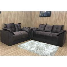 Sofá 2 e 3 Lugares Marrom 603 Paris