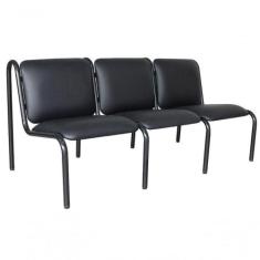 Sofá Para Recepção De Escritório Linha Recepção Smart Preto - DESIGN O