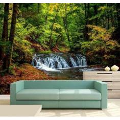 Papel Parede Painel Fotográfico Cachoeira 3D 3,75M² Na 012 - Voce Deco