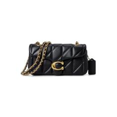 Coach Bolsa de ombro malhada 20, B4/Preto, One Size