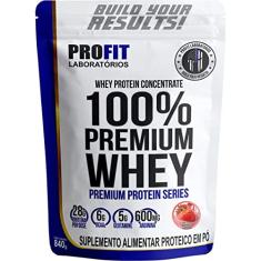 PROFIT LABORATÓRIO 100%Whey Premium - 840G Refil Morango - Profit Laboratórios