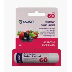 Anasol Protetor Soalr Labial FPS 60 Açaí com Morango - 5 g