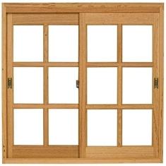 Janela de Correr Quadriculada JE221 Esel 120cmx200cmx12cm Natural