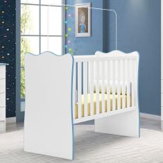 Berço Doce Sonho Branco Azul Qmovi