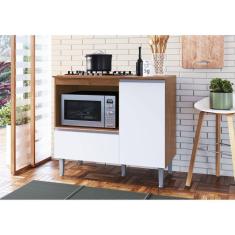 Balcao Cooktop E Forno Lais Freijó/Branco