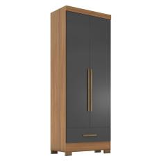 Guarda Roupa 100% MDF 2 Portas 1 Gaveta Smart Plus Espresso Móveis