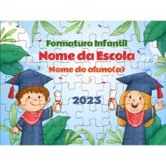 Quebra-cabeça Escola Formandos Formatura Infantil Alunos