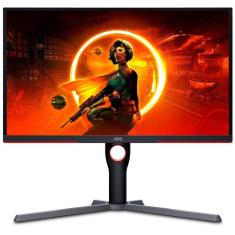 Monitor Gamer AOC DESTINY 24,5&quot; 240Hz 0,5ms FreeSync Premium Preta e Vermelho - 25G3ZM