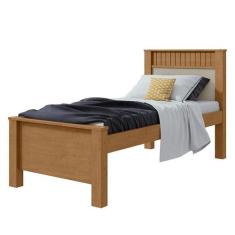 Cama Solteiro Athenas 90 Amêndoa Clean Off White Flex - Lopas - MÓVEIS