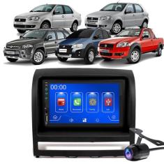 Kit Multimídia Carplay Siena Idea 7 Pol MP5 Touch-screen + Câmera de r