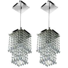 Kit 2 Lustres Pendente De Cristal Acrilico Spark Maravilhoso - MARRYLU