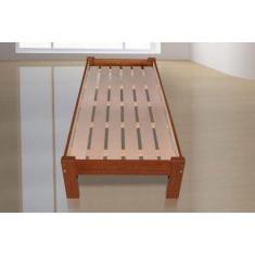 Cama Solteirão (Solteiro Extra) Turca de Madeira Maciça Angelim Pedra/