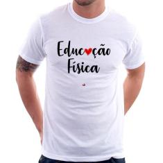 Camiseta Educação Física por amor - Foca na Moda, Branco, GGG
